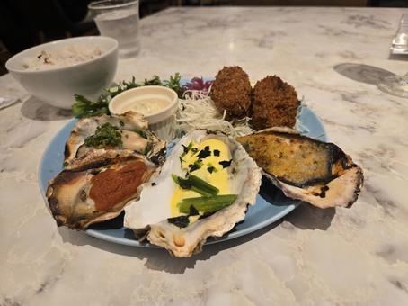 焼き牡蠣 カキフライ 焼き牡蠣 カキフライ お昼,ランチ,食事の写真素材
