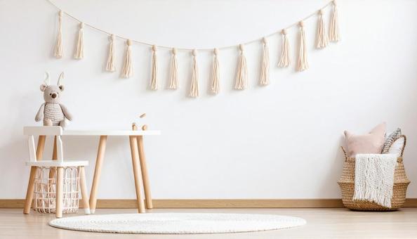 子供部屋のかわいいガーランドの写真