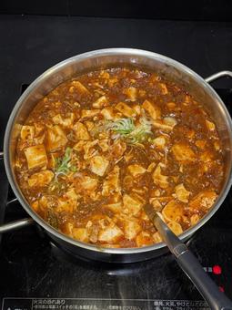 バイキング　作りたての麻婆豆腐 麻婆豆腐,絹ごし豆腐,豆富の写真素材