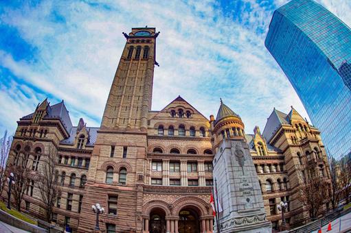 ゴシック様式の旧市庁舎 ゴシック様式の旧市庁舎 トロント,カナダ,旧市庁舎の写真素材
