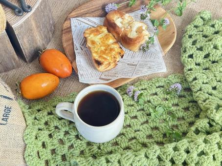 チーズトースト コーヒー,チーズ,トーストの写真素材