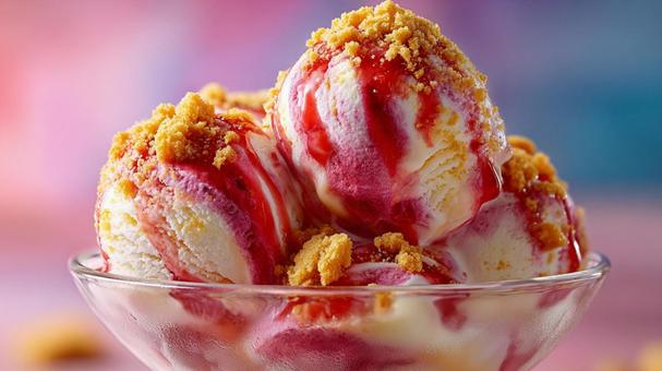 贅沢な味わいのチーズケーキアイスデザートの写真