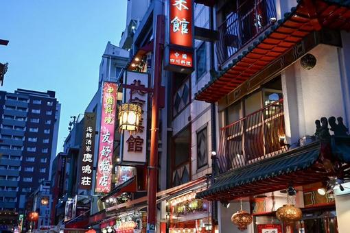 中華街 観光地,街並み,兵庫の写真素材