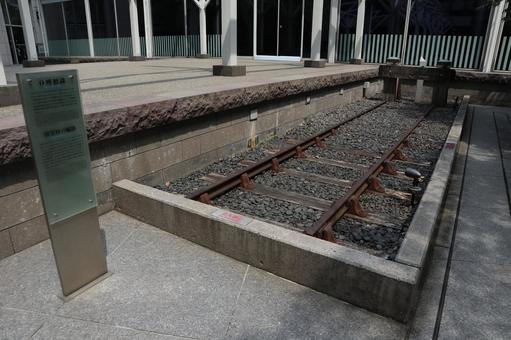 新橋 旧新橋停車場 新橋 旧新橋停車場 新橋,旧新橋停車場,0哩標識の写真素材