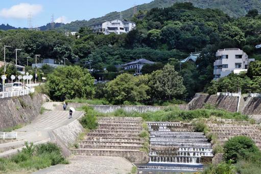 Photo, sumiyoshi river, kobe city, higashinada ward, 