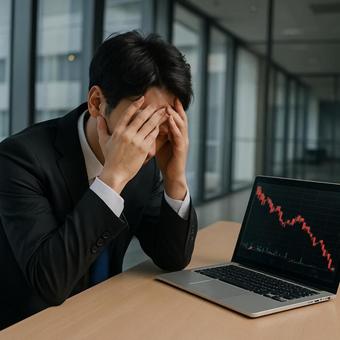 株価下落 株価下落の写真