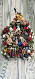 クリスマスハウスリース クリスマス,ハウス,リースの写真素材