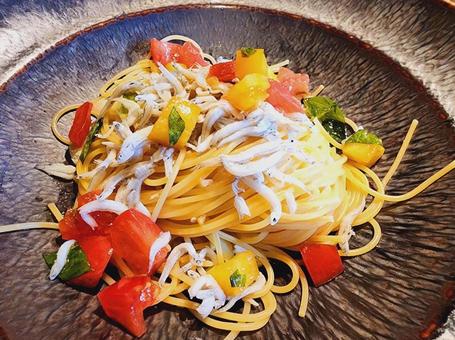 しらすパスタ しらすパスタ パスタ,イタリアン,しらすの写真素材