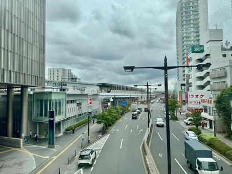 二子玉川駅前の246 高津方面へ 二子玉川駅前の246 高津方面への写真