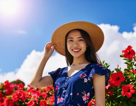 ハイビスカスと、真夏の彼女 ハイビスカスと、真夏の彼女の写真