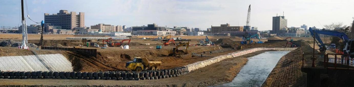 河川護岸工事 河川護岸工事 土木工事,河川工事,護岸工事の写真素材