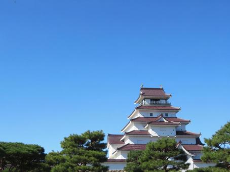 会津若松城（鶴ヶ城） 会津若松城,お城,鶴ヶ城の写真素材