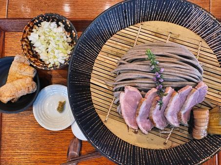 日本そば 日本そば 和食,日本そば,鴨の写真素材