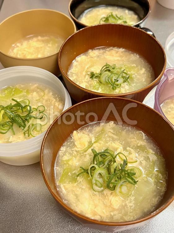 とろみ白菜たまごスープ 食事,健康,おうちごはんの写真素材