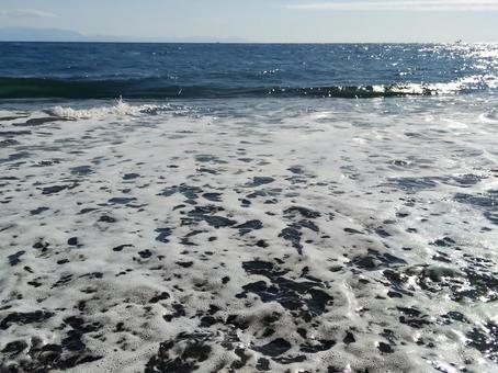 波打ち際 海,自然,波の写真素材