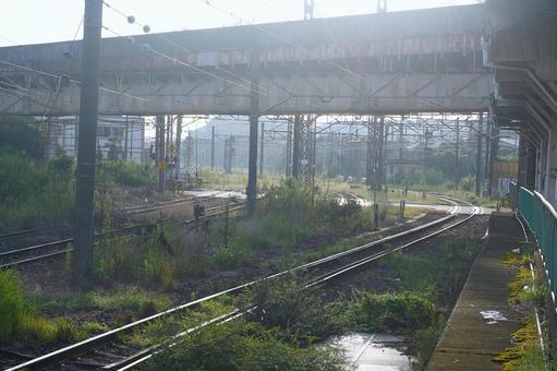 鉄道の線路2 線路,鉄道,駅の写真素材