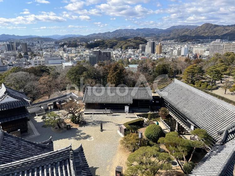 高知城天守閣から見た眺め（本丸） 高知城,高知,城の写真素材