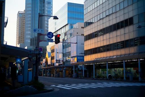 新潟市街地 新潟市,新潟県,市街地の写真素材