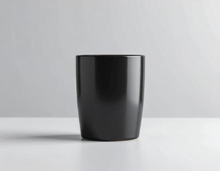 黒いマグカップ 黒いマグカップの写真