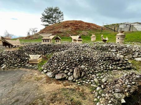 天理市にある赤土山古墳 天理市にある赤土山古墳 国府,奈良,天理市の写真素材