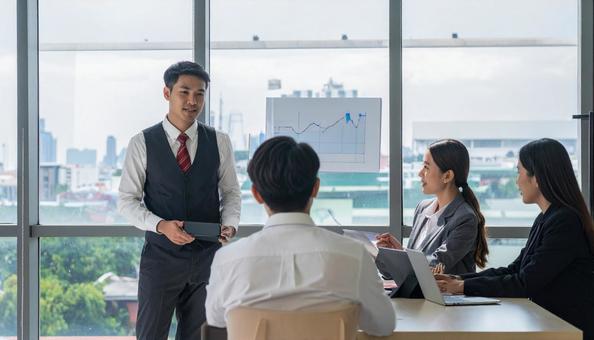 ビジネスシーン 会議 商談 ビジネスシーン 会議 商談の写真