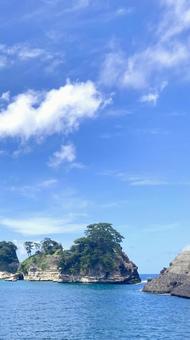 堂ヶ島乗船付近 縦16:9 堂ヶ島乗船付近 縦16:9の写真