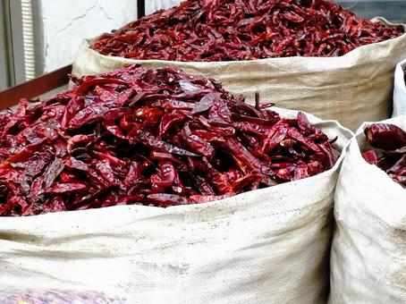 Chili peppers at the market, JPG