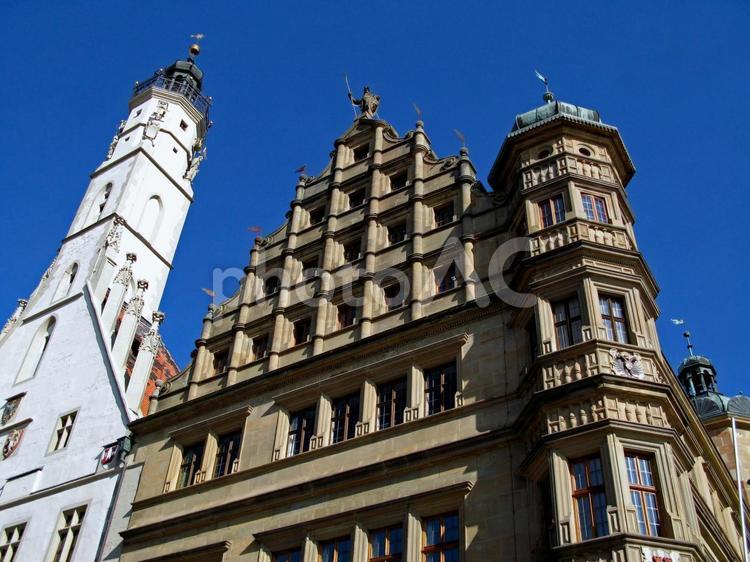 ローテンブルク　マルクト広場　市庁舎 ドイツ,ローテンブルク,マルクト広場の写真素材