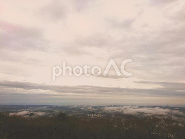 山の上からの風景1 風景,空,自然の写真素材