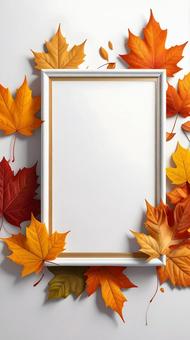 紅葉のフレーム 秋イメージ 紅葉のフレーム 秋イメージの写真
