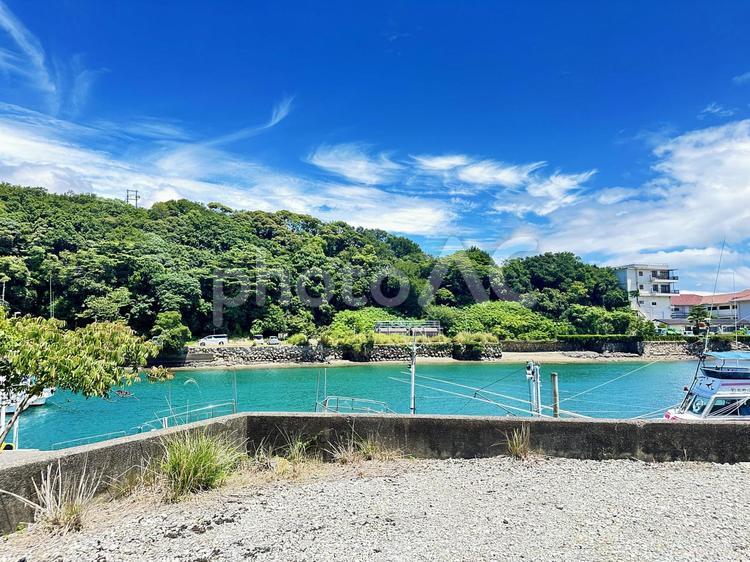 那智勝浦町　港付近の風景 那智勝浦町湯川,街並み,自然の写真素材