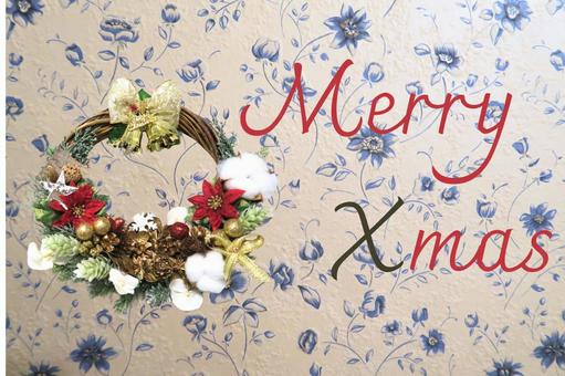 クリスマスリース(左寄り) クリスマスリース(左寄り) クリスマス,クリスマスリース,フラワーアレンジメントの写真素材