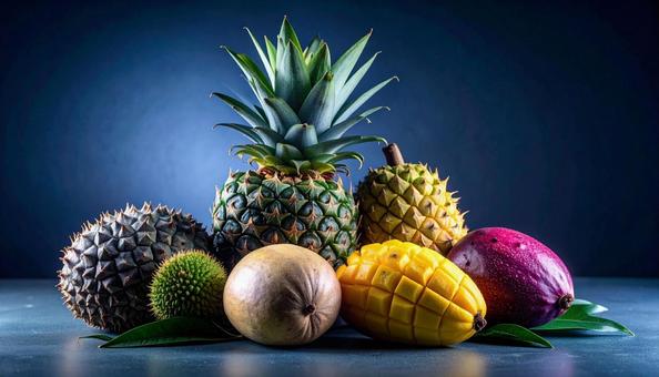 南国フルーツ　マンゴー、パイナップルの写真