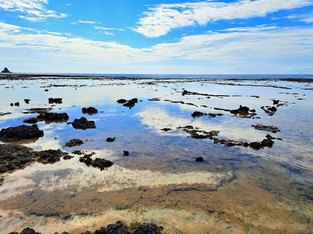 引き潮の海 奄美 引き潮の海 奄美 海,引き潮,奄美の写真素材