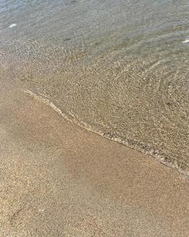 砂浜と波 砂浜と波の写真