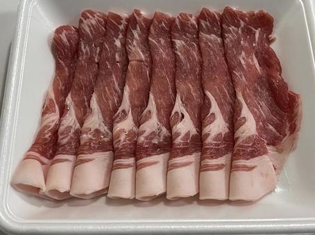 豚肩ロース　薄切り肉 フード,生,おいしいの写真素材