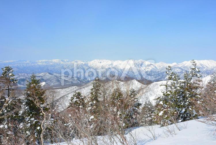 武尊山から見た谷川・越後の山々 武尊山,谷川岳,谷川連峰の写真素材