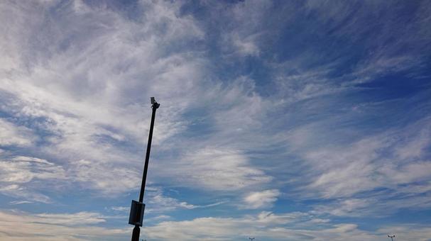 雲の筆 雲,空,青空の写真素材