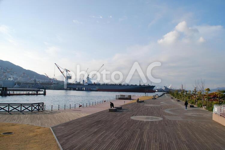 呉港・大和波止場 大和波止場,呉,広島の写真素材