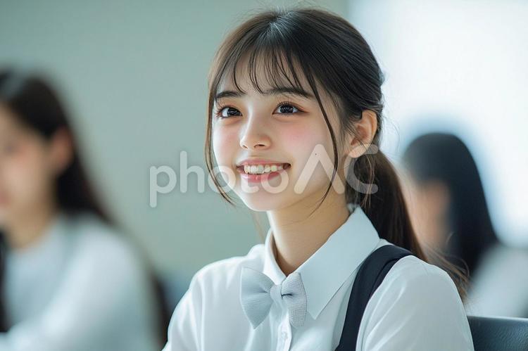 教室の中の女子生徒のイメージ 女性,生徒,高校生の写真素材