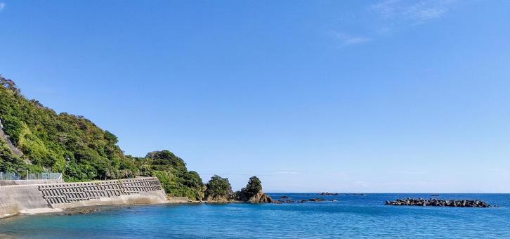 静岡県賀茂郡南伊豆町大瀬から見る海と岬 静岡県,賀茂郡,南伊豆町の写真素材