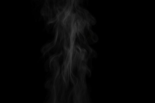 黒背景に立ちのぼる蒸気のイメージ 黒背景に立ちのぼる蒸気のイメージの写真