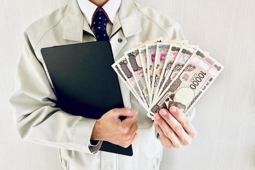 現場作業員の給与や報酬 給与,賃金,報酬の写真素材