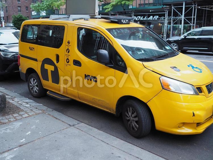 ニューヨークのタクシーイエローキャブ タクシー,イエローキャブ,自動車の写真素材