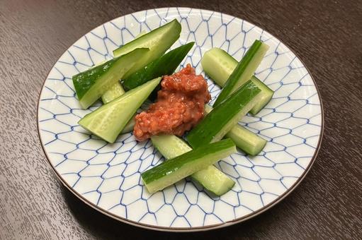 味噌きゅう 味噌きゅう キュウリ,味噌,野菜の写真素材