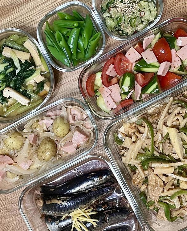 時短・節約・楽ちん　　作り置き 作り置き,料理,食材の写真素材