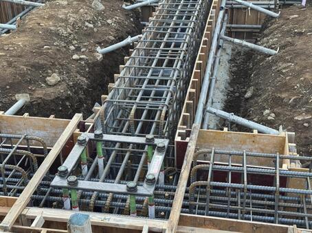 基礎工事 基礎工事,基礎,住宅の写真素材