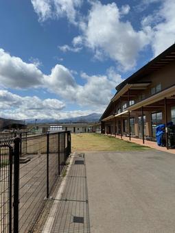 福島の道の駅 湖,福島,冬の写真素材