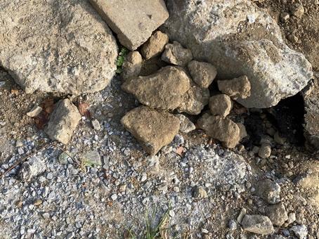建築前の土地テクスチャー 建築前の土地テクスチャーの写真