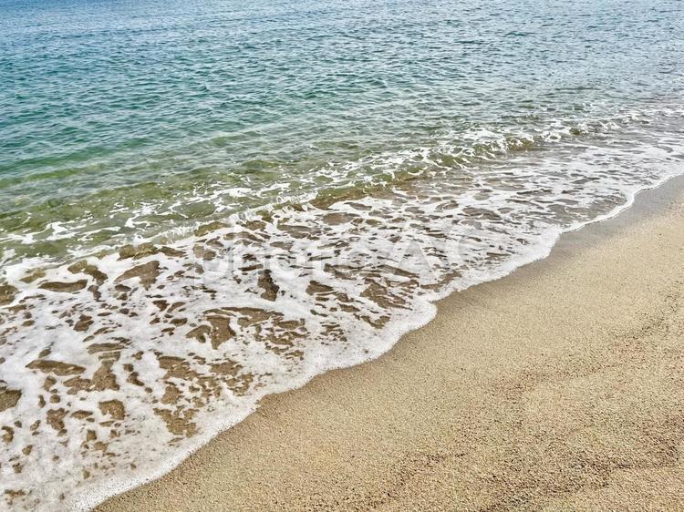 レースのような美しい波 海,波,波打ち際の写真素材